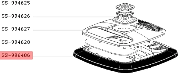 Spodní část víka fritézy Tefal - černá SS-996486