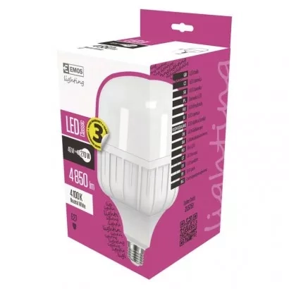 EMOS LED žárovka Classic T140 / E27 / 44,5 W (270 W) / 4 850 lm / neutrální bílá