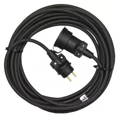 EMOS Venkovní prodlužovací kabel 25 m / 1 zásuvka / černý / guma / 230 V / 1,5 mm2