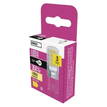 EMOS LED žárovka Classic JC / G9 / 2,5 W (32 W) / 350 lm / teplá bílá