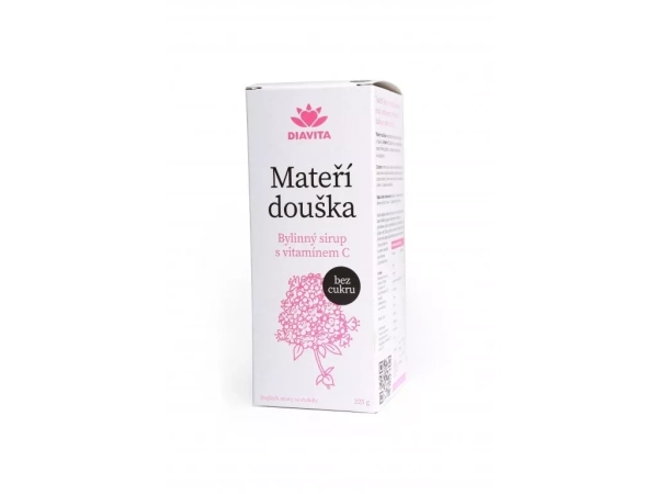 Bylinný sirup Diavita Materina dúška bez cukru 225g