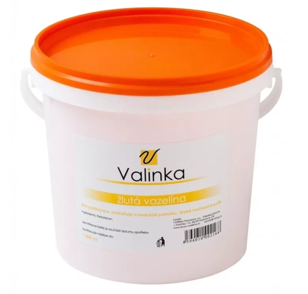 Vazelína Valinka žltá 1000 ml