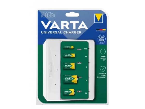 Nabíjačka batérií Varta Universal Charger, bez batérií, AA/AAA/C/D/9V 57658