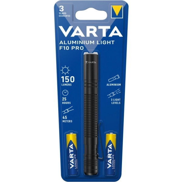 Svietidlo VARTA Aluminium Light F10 Pro LED/2xAAA 16606