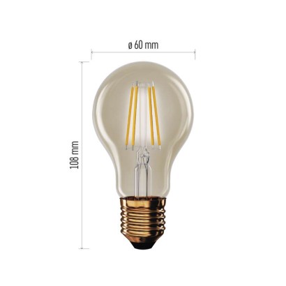 EMOS LED žárovka Vintage A60 / E27 / 4,5 W (40 W) / 420 lm / teplá bílá