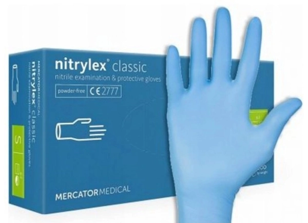 Rukavice nitrilové jednorazové Mercator Medical Nitrylex Classic 100 ks - veľ. L