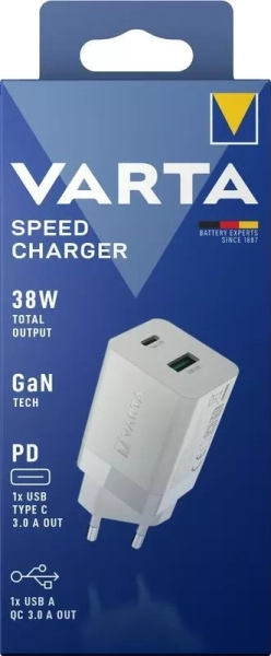 Nabíjací adaptér Varta Speed ​​Charger USB-A / USB-C 57955