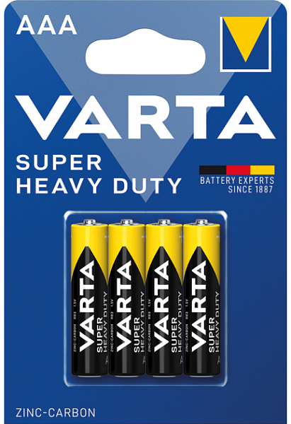 Batéria zinkouhlíková Varta Super Heavy Duty AAA, R03 4 ks